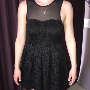 Black mesh back dress